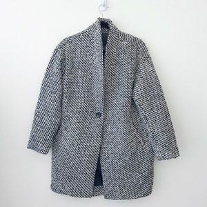 BLANK NYC Say Anything Tweed Cocoon Coat